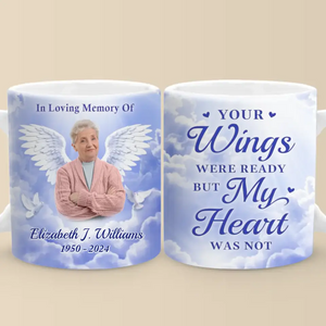 Photo personnalisée : pas un jour ne passe sans que vous ne nous manquiez ! Mug personnalisé commémoratif ! Cadeau de condoléances pour les membres de la famille