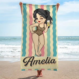Profitez pleinement de l'été - Serviette de plage personnalisée pour meilleure amie - Cadeau de vacances d'été, cadeau d'anniversaire pour une fête à la piscine, pour les meilleures amies, les meilleures amies et les sœurs
