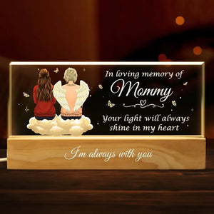 Tu as peut-être disparu de ma vue, mais tu n'as jamais disparu de mon cœur - Lettres acryliques personnalisées commémoratives 3D LED veilleuse - Cadeau de condoléances pour les membres de la famille