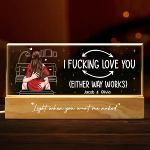 Deux têtes, un cœur – Couple personnalisé lettres acryliques veilleuse LED 3D – Cadeau pour mari et femme, anniversaire