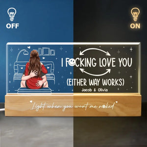 Deux têtes, un cœur – Couple personnalisé lettres acryliques veilleuse LED 3D – Cadeau pour mari et femme, anniversaire