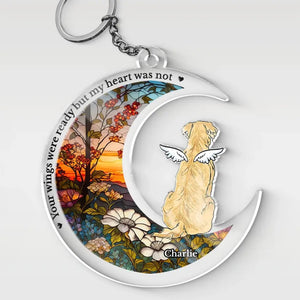 L'amour inconditionnel perdure - Porte-clés personnalisé en acrylique - Cadeau de condoléances pour les propriétaires et les amoureux des animaux