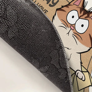 Le chat est la beauté de la nature - Tapis décoratif personnalisé en forme de chat - Cadeau de pendaison de crémaillère pour les propriétaires et les amoureux des animaux