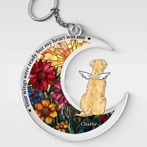 L'amour inconditionnel perdure - Porte-clés personnalisé en acrylique - Cadeau de condoléances pour les propriétaires et les amoureux des animaux