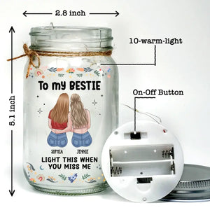 Tu fais ressortir le meilleur de moi-même - Lampe personnalisée en pot Mason - Cadeau pour les meilleures amies, les meilleures amies et les sœurs