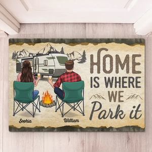 Conduisez lentement, les campeurs ivres comptent ! Tapis décoratif personnalisé pour la maison et le camping ! Cadeau de pendaison de crémaillère pour mari, femme et amoureux du camping.