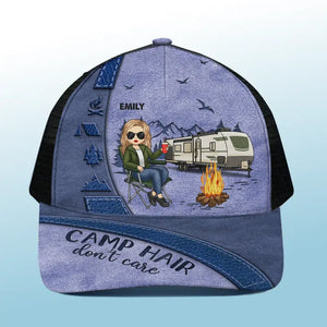 Casquette de baseball personnalisée avec dos en maille, casquette de camionneur, cadeau pour mari, femme et amoureux du camping.