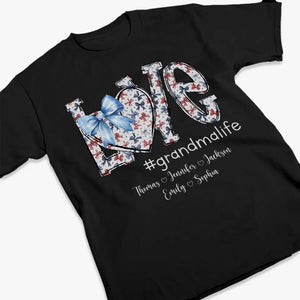 T-shirt, sweat à capuche et sweat-shirt unisexe personnalisé « Love Grandmalife » pour la famille, cadeau pour maman et grand-mère, 4 juillet