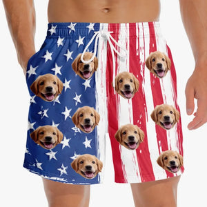 Short de plage hawaïen personnalisé avec photo « toi, moi et la mer » pour homme, motif tropical et hawaïen, motif Aloha, pour chien et chat ; cadeau idéal pour les vacances d'été, les anniversaires et les fêtes d'anniversaire.