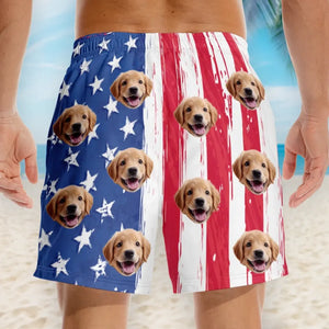 Short de plage hawaïen personnalisé avec photo « toi, moi et la mer » pour homme, motif tropical et hawaïen, motif Aloha, pour chien et chat ; cadeau idéal pour les vacances d'été, les anniversaires et les fêtes d'anniversaire.