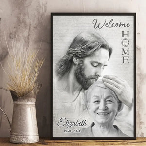 Photo personnalisée en souvenir de vous avec amour - Affiche verticale personnalisée commémorative - Cadeau de condoléances pour les membres de la famille