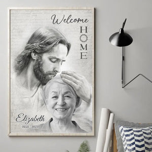 Photo personnalisée en souvenir de vous avec amour - Affiche verticale personnalisée commémorative - Cadeau de condoléances pour les membres de la famille
