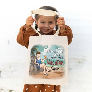 Rendez-vous à la plage - Sac fourre-tout personnalisé pour la famille - Cadeau d'appréciation et de retraite pour grand-mère