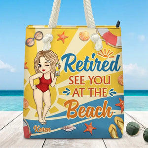 La retraite est mon nouveau départ - Sac de plage personnalisé pour la famille - Cadeau de remerciement et de retraite pour grand-mère