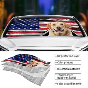 Pare-soleil personnalisé avec photo « Bon voyage » pour chien et chat, protection de vitre de voiture, cadeau pour propriétaires et amoureux des animaux.
