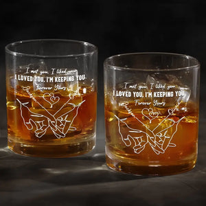 L'amour est la fleur - Verre à whisky personnalisé pour couple - Cadeau pour mari et femme, anniversaire