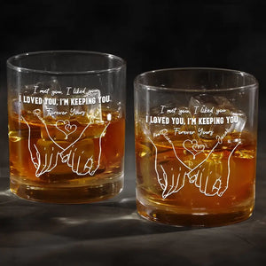 Tu m'as eu au bonjour - Verre à whisky personnalisé pour couple - Cadeau pour mari et femme, anniversaire