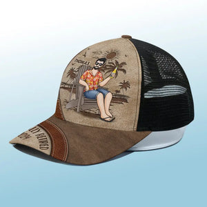 La vie commence à la retraite - Casquette de baseball personnalisée avec dos en maille, casquette de camionneur de baseball - Cadeau de retraite pour grand-père et grand-mère