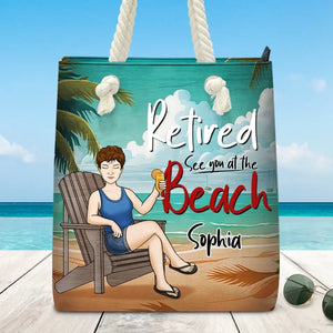 Il est temps de profiter des bonnes choses - Sac de plage personnalisé pour la famille - Cadeau d'appréciation et de retraite pour grand-mère