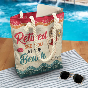 Une journée à la plage pour se ressourcer ! Sac de plage personnalisé pour la famille ! Cadeau de remerciement et de départ à la retraite pour grand-mère