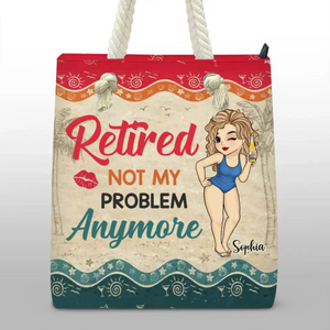Une journée à la plage pour se ressourcer ! Sac de plage personnalisé pour la famille ! Cadeau de remerciement et de départ à la retraite pour grand-mère