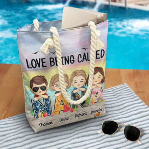 J'adore être appelée grand-mère - Sac de plage personnalisé pour la famille - Cadeau pour grand-mère