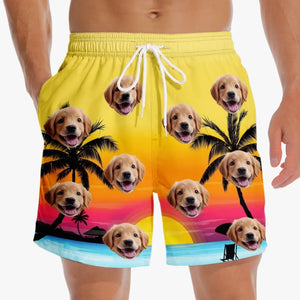 Les calories de vacances personnalisées ne comptent pas - Short de plage hawaïen tropical Aloha personnalisé pour chien et chat - Cadeau de vacances d'été, cadeau de fête d'anniversaire pour propriétaires d'animaux et amoureux des animaux