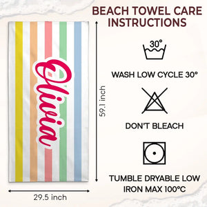 Serviette de plage personnalisée « Gone To The Beach » pour meilleure amie - Cadeau de vacances d'été, cadeau d'anniversaire pour une fête au bord de la piscine, pour les meilleures amies, les meilleures amies et les sœurs