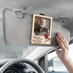 Des photos personnalisées apparaissent lorsque vos proches sont à proximité - Clip de pare-soleil de voiture personnalisé commémoratif - Cadeau de condoléances pour les membres de la famille
