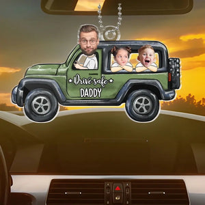 Photo personnalisée « J'adore notre voyage en famille » - Décoration de voiture personnalisée en acrylique - Cadeau pour les membres de la famille