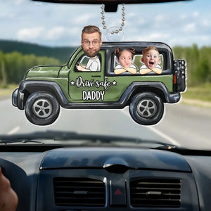 Photo personnalisée « J'adore notre voyage en famille » - Décoration de voiture personnalisée en acrylique - Cadeau pour les membres de la famille
