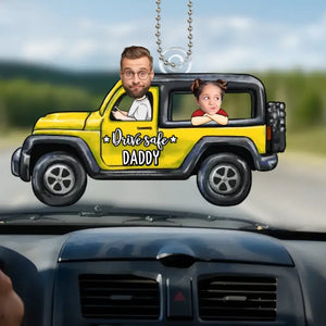 Photo personnalisée « J'adore notre voyage en famille » - Décoration de voiture personnalisée en acrylique - Cadeau pour les membres de la famille