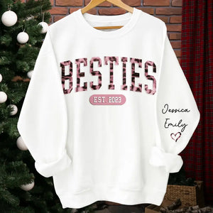 Je compte sur ta mémoire pour me souvenir de mon passé - Sweat-shirt unisexe personnalisé avec motif sur la manche - Cadeau pour meilleures amies, meilleures amies, sœurs