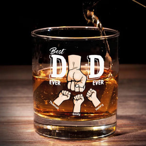Notre bosse est ma motivation - Verre à whisky personnalisé pour la famille - Cadeau pour papa, grand-père