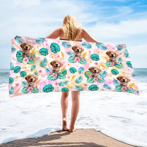 Photo personnalisée « Happy Tails In Summer Trails » - Chien
Serviette de plage personnalisée avec chat - Cadeau de vacances d'été, cadeau d'anniversaire pour les propriétaires d'animaux et les amoureux des animaux