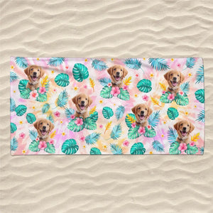 Photo personnalisée « Happy Tails In Summer Trails » - Chien
Serviette de plage personnalisée avec chat - Cadeau de vacances d'été, cadeau d'anniversaire pour les propriétaires d'animaux et les amoureux des animaux