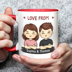 Un jour, nous vous rendrons la pareille - Tasse personnalisée avec accents pour la famille - Cadeau pour les membres de la famille