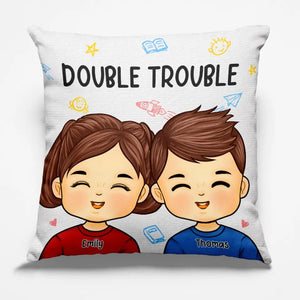 Fauteur de troubles professionnel - Oreiller personnalisé pour la famille - Cadeau pour les membres de la famille