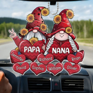 Le temps passé ensemble en famille est un cadeau - Décoration de voiture personnalisée pour la famille - Forme personnalisée en acrylique - Cadeau pour maman, grand-mère, papa, grand-père