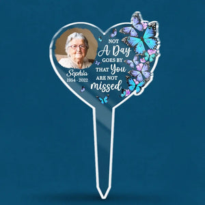 Photo personnalisée « Une belle âme » - Piquet de jardin en acrylique style vitrail personnalisé - Cadeau de condoléances pour les membres de la famille