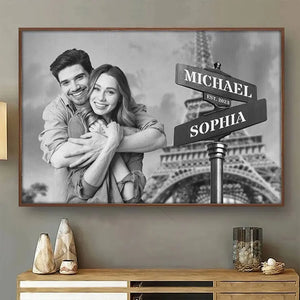 Photo personnalisée « Tu es ma plus grande aventure » - Affiche horizontale personnalisée pour couple - Cadeau pour mari et femme, anniversaire