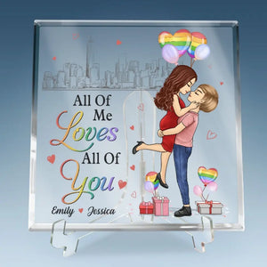 L'amour triomphe, l'amour compte - Plaque acrylique carrée personnalisée pour couple - Cadeau pour mari et femme, anniversaire, LGBTQ+