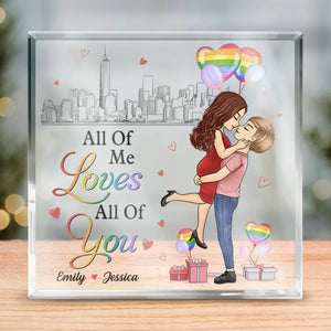 L'amour triomphe, l'amour compte - Plaque acrylique carrée personnalisée pour couple - Cadeau pour mari et femme, anniversaire, LGBTQ+
