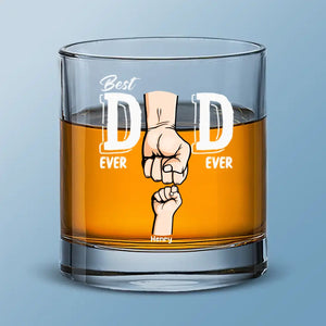 Notre bosse est ma motivation - Verre à whisky personnalisé pour la famille - Cadeau pour papa, grand-père