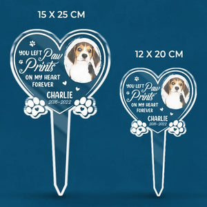 Photo personnalisée « Je t'aimerai toujours » - Piquet de jardin en acrylique style vitrail personnalisé - Cadeau de condoléances pour les propriétaires et les amoureux des animaux
