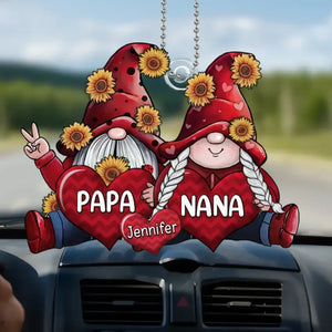 Le temps passé ensemble en famille est un cadeau - Décoration de voiture personnalisée pour la famille - Forme personnalisée en acrylique - Cadeau pour maman, grand-mère, papa, grand-père