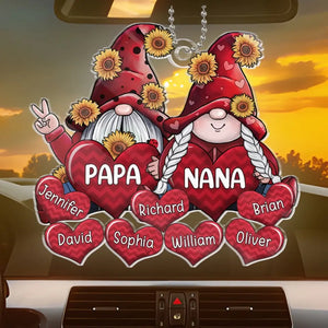 Le temps passé ensemble en famille est un cadeau - Décoration de voiture personnalisée pour la famille - Forme personnalisée en acrylique - Cadeau pour maman, grand-mère, papa, grand-père