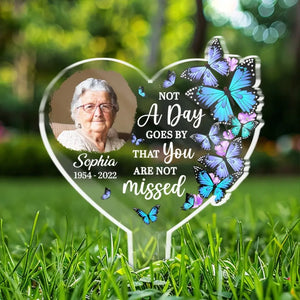Photo personnalisée « Une belle âme » - Piquet de jardin en acrylique style vitrail personnalisé - Cadeau de condoléances pour les membres de la famille