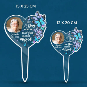 Photo personnalisée « Une belle âme » - Piquet de jardin en acrylique style vitrail personnalisé - Cadeau de condoléances pour les membres de la famille