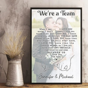 Photo personnalisée « Je t'aime le plus » - Affiche verticale personnalisée pour couple - Cadeau pour mari et femme, anniversaire